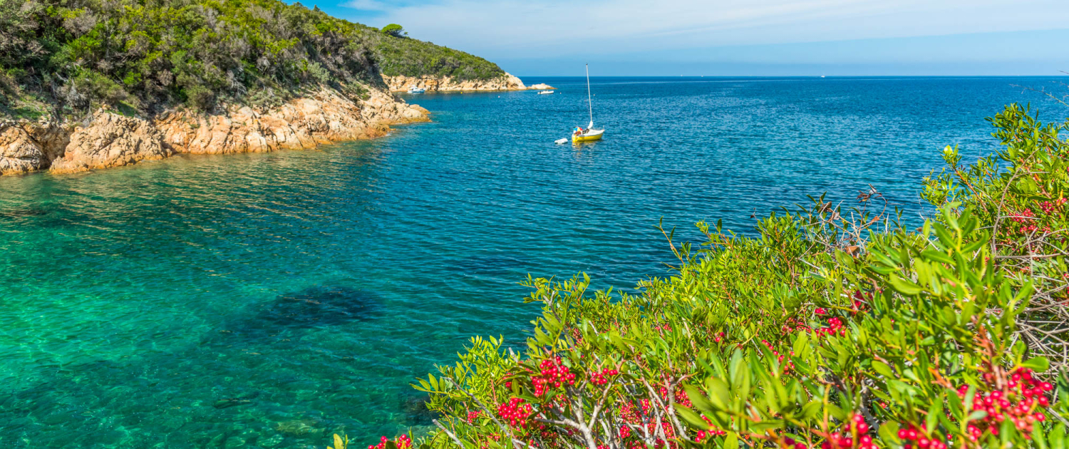 Eine malerische Bucht auf Elba, nur zu Fuss auf einem Wanderweg zu erreichen