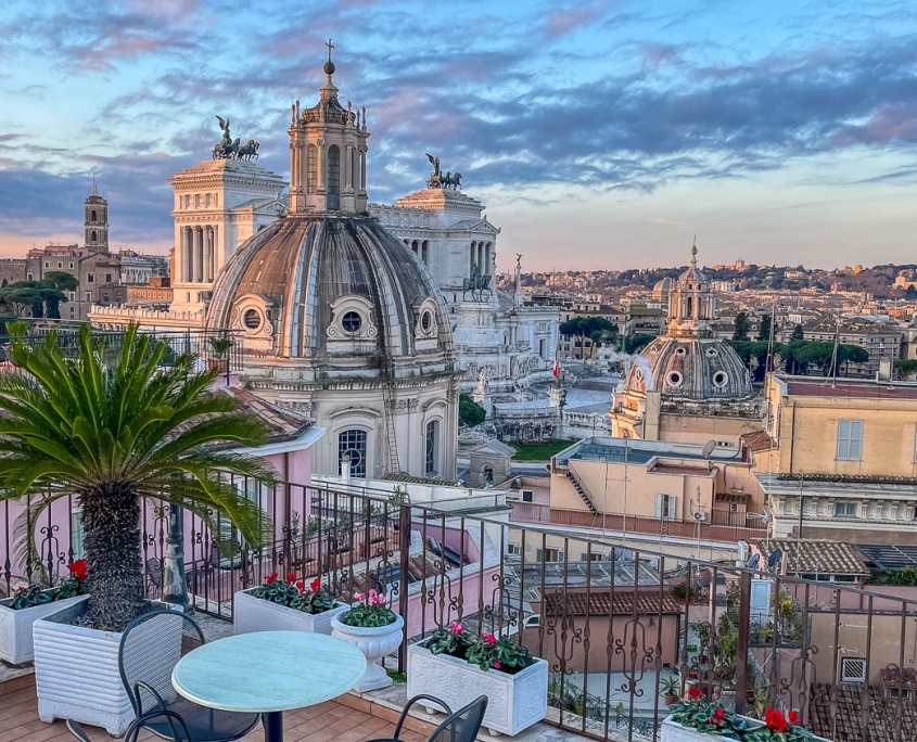 Hotel Rom Blick von der Dachterrasse
