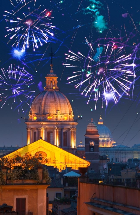 Silvester-Feuerwerk in Rom
